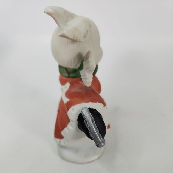 VINTAGE Homco Christmas Ice Skating Bunny Rabbits Boy & Girl 4" Figurines 5305 - Picture 11 of 15